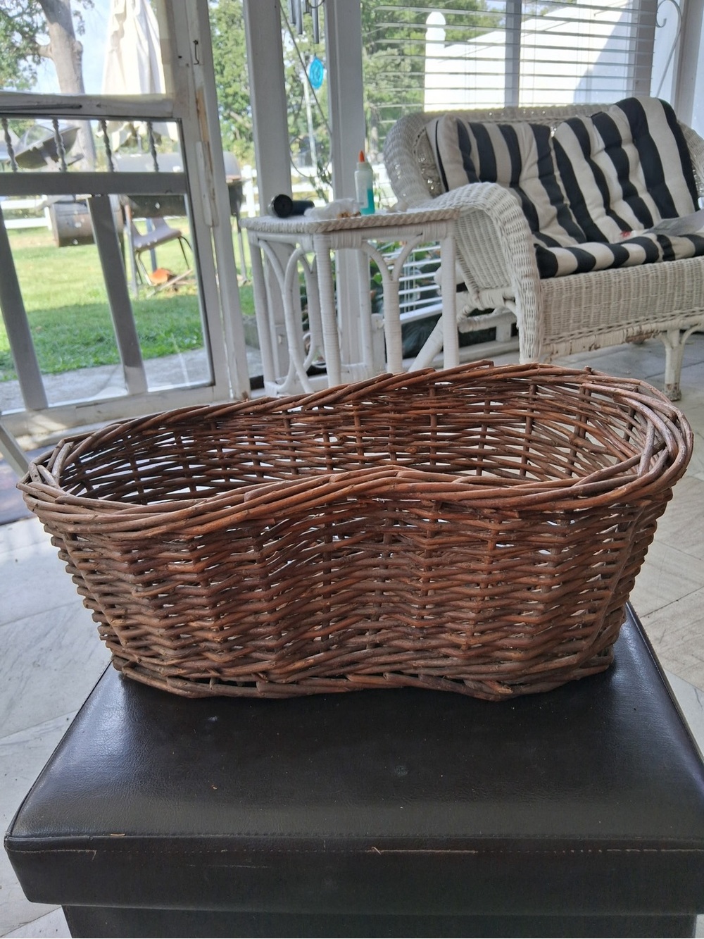 Natural Wicker Storage Basket - Brown